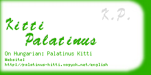 kitti palatinus business card